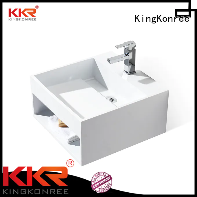 rectangle selling wall mounted bathroom basin ware design KingKonree Brand