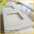 KingKonree white solid stone countertops under-mount for hotel
