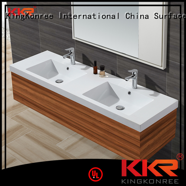 KingKonree Brand sanitary marble basin with cabinet price surface supplier